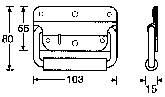 Adam Hall 3412 Uchwyt do skrzynki stal (D x S x W) 103 x 80 x 15 mm