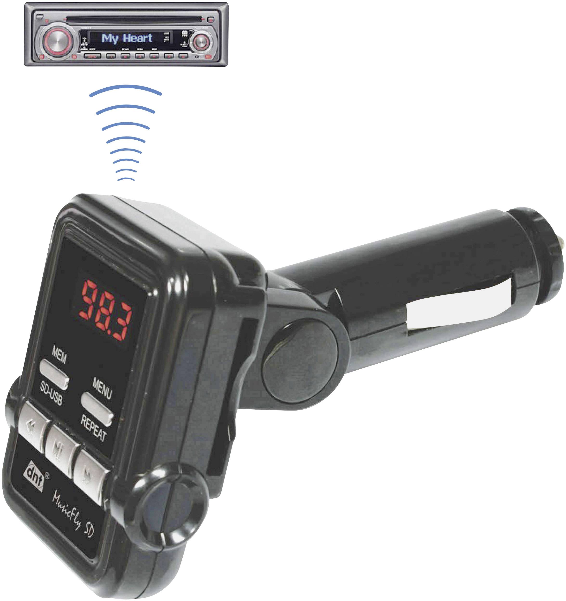 Transmiter FM dnt MusicFly SD, SD, USB, z pilotem zdalnego sterowania ...