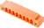 'Pomarańczowy złącz kolorowy z ośmioma otworami i dwiema śrubami mocującymi, odpowiedni do urządzeń elektronicznych lub instalacji elektrycznych.'