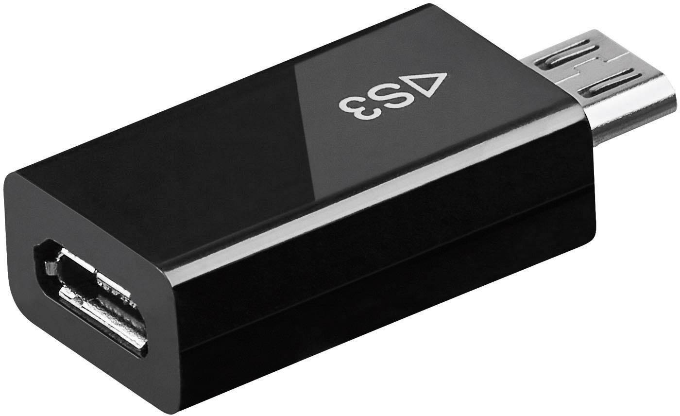 Goobay USB 2.0 adapter [1x złącze męskie Micro-B USB 2.0 - 1x złącze żeńskie Micro-B USB 2.0] 79209-0