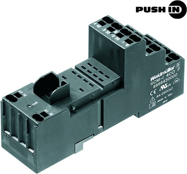 Weidmüller SCM-I 4CO P Gniazdo przekaźnika  Pasuje do przekaźników serii: Weidmüller serii RIDERseriiS  (D x S x W) 80 x 28 x 98 mm  10 szt.