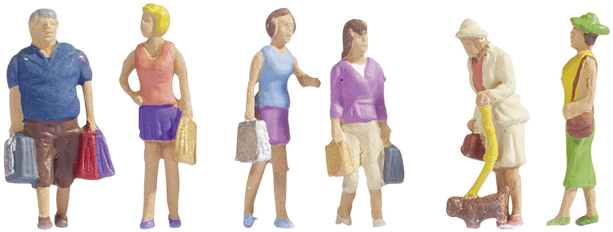 NOCH H0 Фігурки для покупок, розфарбовані, стоячі