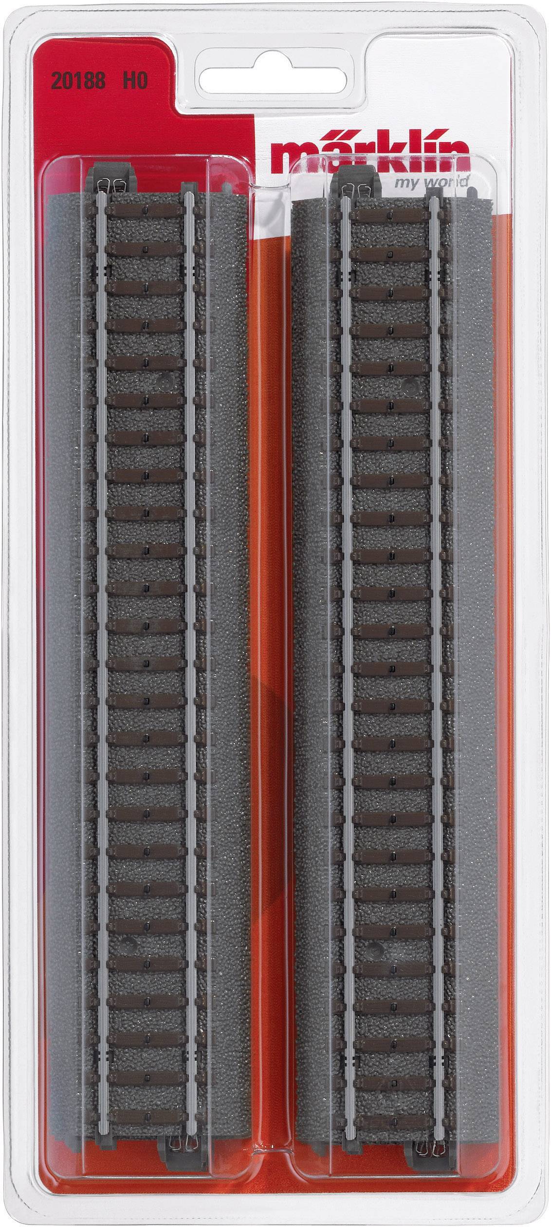 H0 Marklin C (з основою) 20188 Рейка - пряма 188,3 мм 4 шт.