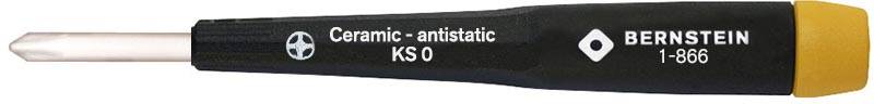 Регулювальна викрутка з керамічним лезом, KS розмір 0, Bernstein Tools for Electronics 1-866, 1 шт.