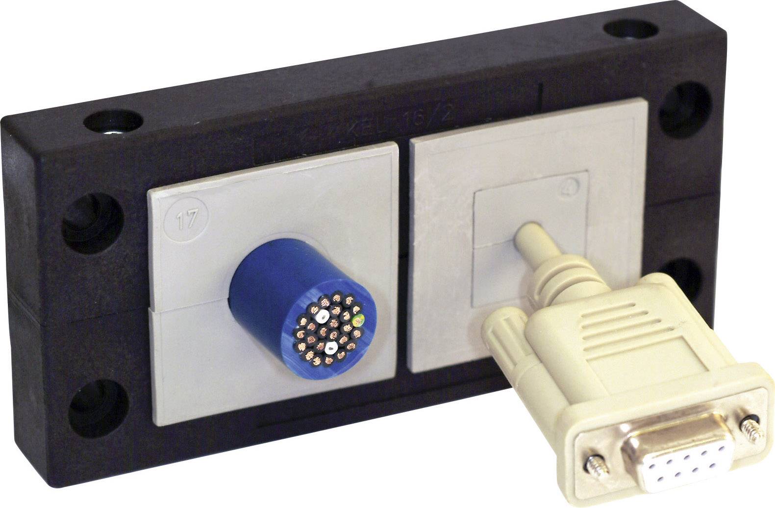 Рамка для кабельного вводу KEL Icotek, KEL 16/2, 42162, (Д x Ш x В) 120 x 58 x 17 мм, чорна, 1 шт.