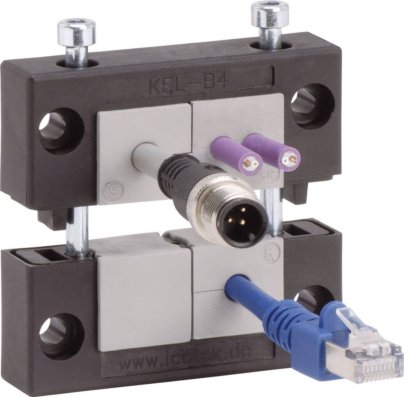 Кабельний сальник Icotek, KEL-B4, 42204, (Д x Ш x В) 72,8 x 58 x 17 мм, чорний, 1 шт.