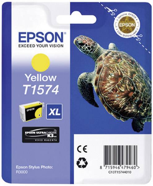 Epson atrament T1574 XL tusz oryginalny Żółty C13T15744010