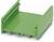 Zielona plastikowa szyna prostokątna, wyposażona w boczne prowadnice i płaską podstawę. Stosowana jako element nośny w konstrukcjach.