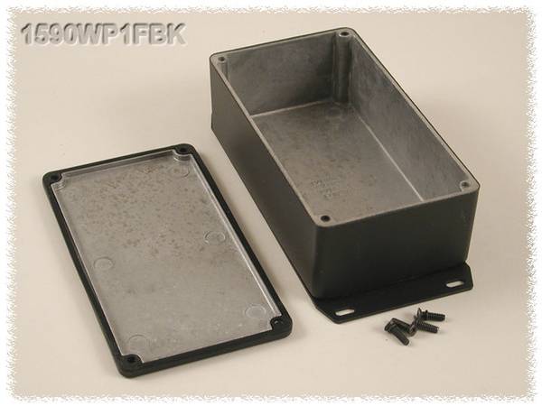 Obudowa uniwersalna Hammond Electronics, aluminium, czarny, (D x S x W) 153 x 82 x 50 mm, 1 szt.
