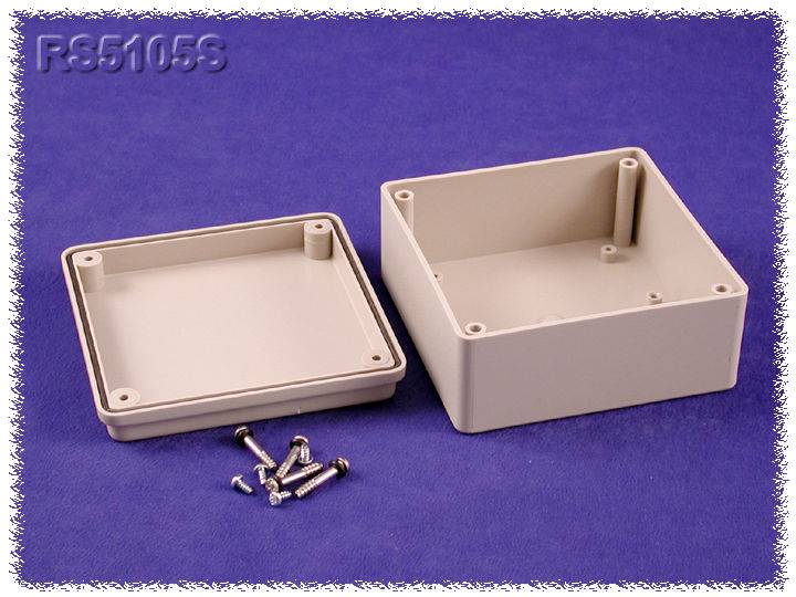 Корпус Hammond Electronics RS5105S, универсальный, 105 x 105 x 55 мм, ABS, серый, 1 шт.