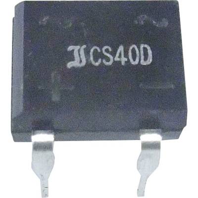 Czarny element elektroniczny z napisem 'IC CS40D', posiadający dwa styki od spodu, prawdopodobnie scalony układ elektroniczny (IC) lub tranzystor.