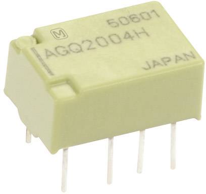 Elektroniczny element, oznaczony symbolem 'AGQ2004H', pochodzący z Japonii, wyposażony w kilka metalowych pinów od spodu.