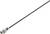 Czujnik metalowy z długim, czarnym przewodem. Odpowiedni do zastosowań przemysłowych w zakresie wykrywania metali i procesów automatycznych.