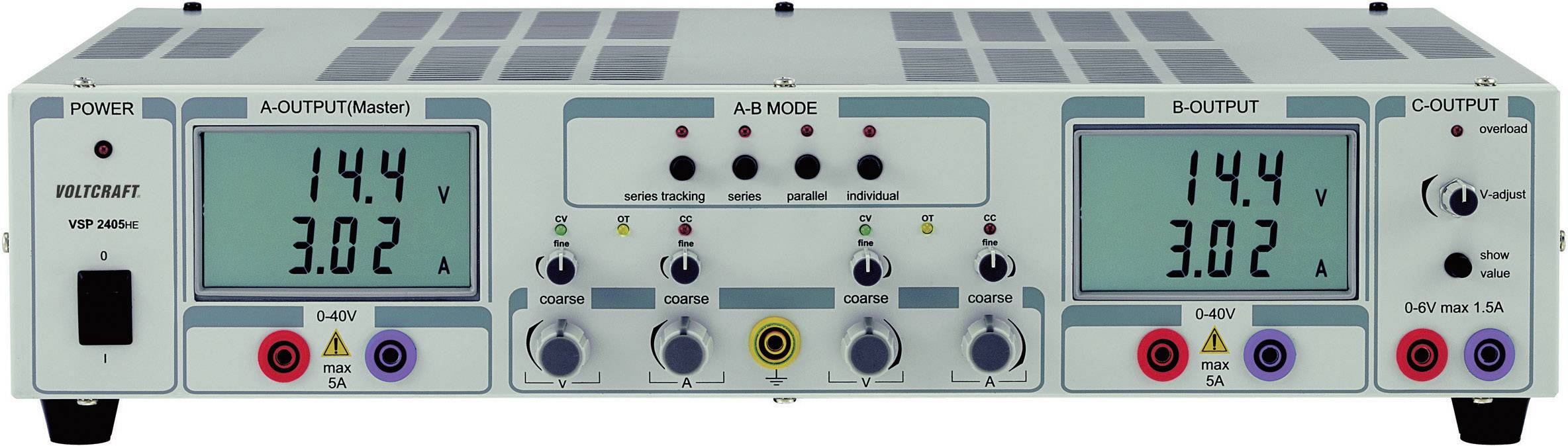Регульований лабораторний блок живлення VOLTCRAFT VSP 2405 0,1 - 40 В/DC 0 - 5 A 409 Вт