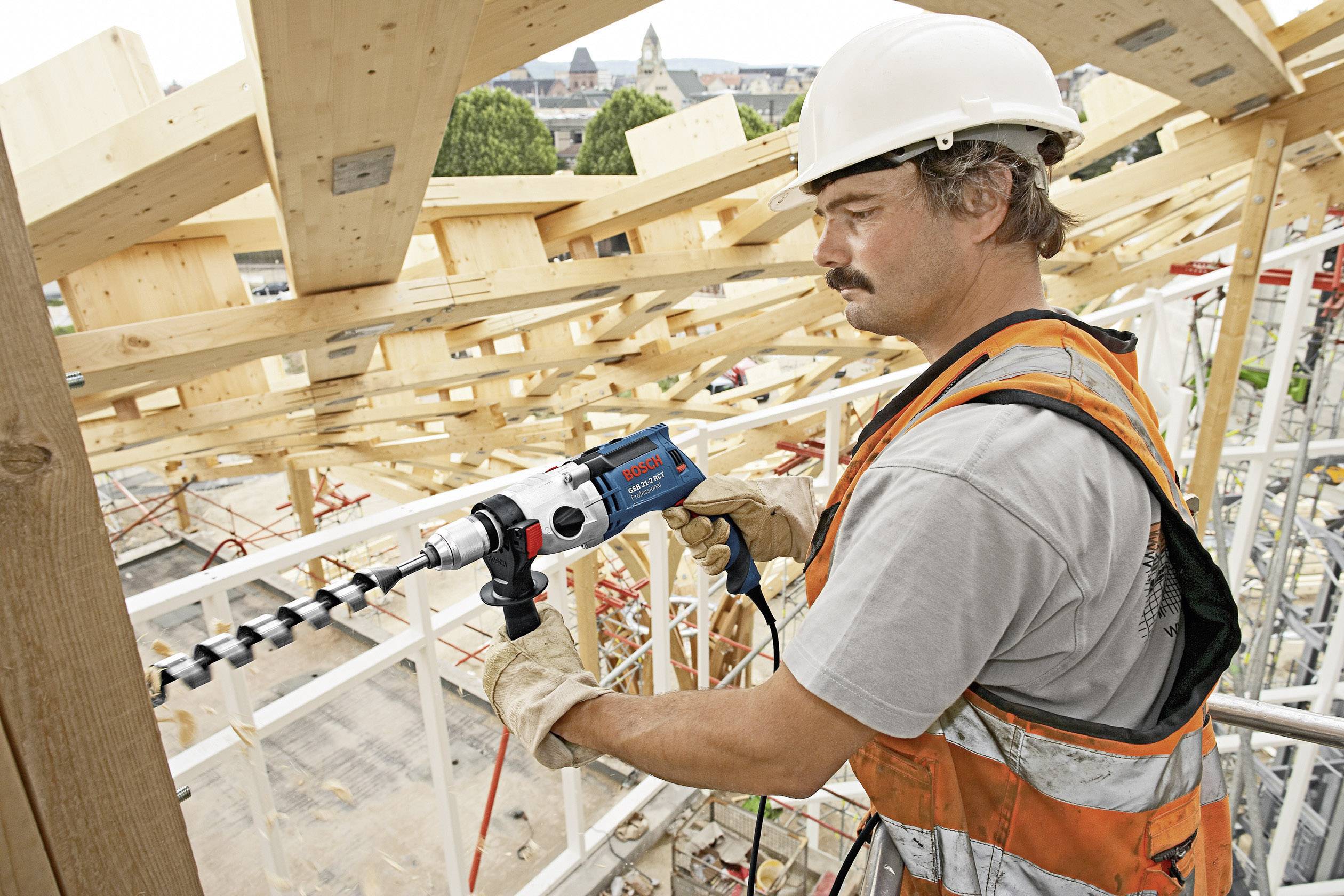 Ударний дриль Bosch Professional GSB 21-2 RCT з 2 швидкостями, 1300 Вт, з кейсом