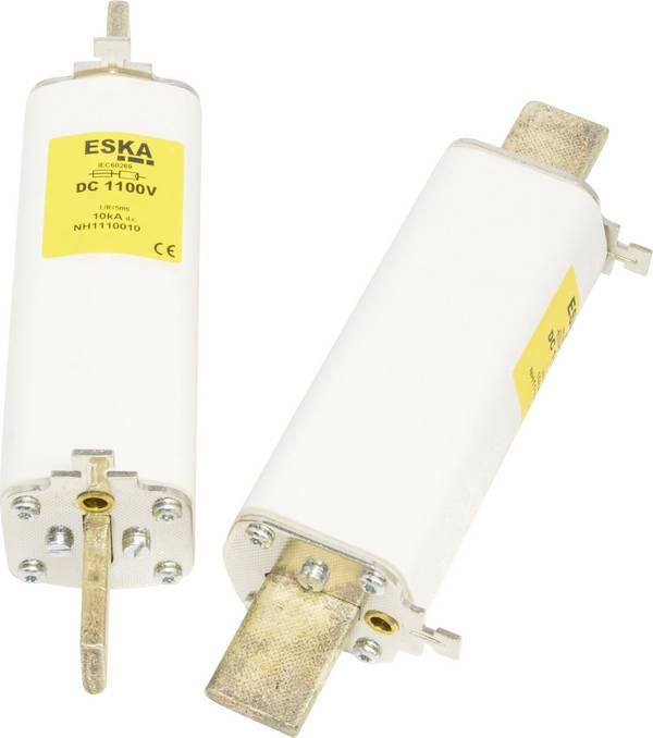 ESKA  NH 1 DC 1100V 125A Schraubkontakt  Bezpiecznik NH    Kompatybilne bezpieczniki fotowoltaicznych  Rozmiar bezpiecznika = 1    125 A    1100 V/DC  1 szt.