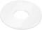 Biała, okrągła podkładka z centralnym otworem, przeznaczona do zastosowań mechanicznych.