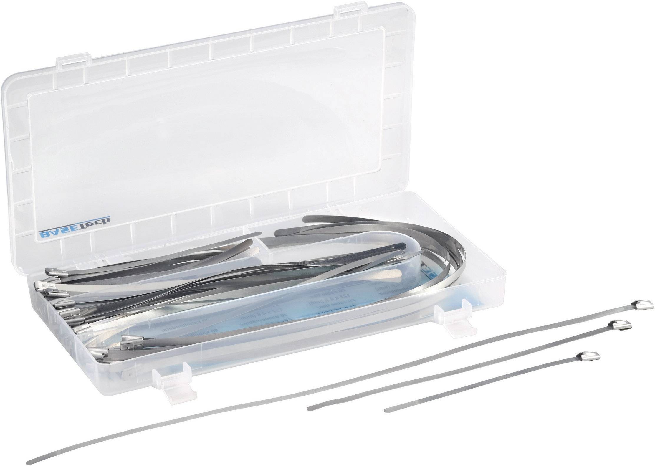 Кабельні стяжки TRU COMPONENTS 1564900, 127 мм, 201 мм, 326 мм, нержавіюча сталь, 50 шт.