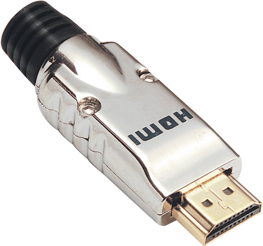 Штекер HDMI BKL Electronic 905002, позолочений, срібний
