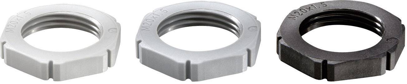 Trzy śruby z nakrętkami w różnych kolorach ułożone obok siebie na białym tle. Po lewej stronie srebrna, pośrodku szara, po prawej stronie czarna.