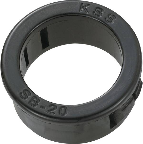 TRU COMPONENTS TC-SBR20203 Przepust kablowy Maksymalna średnica mocowania 15.9 mm Maksymalna grubość płytki 3.2 mm poliamid czarny 100 szt.