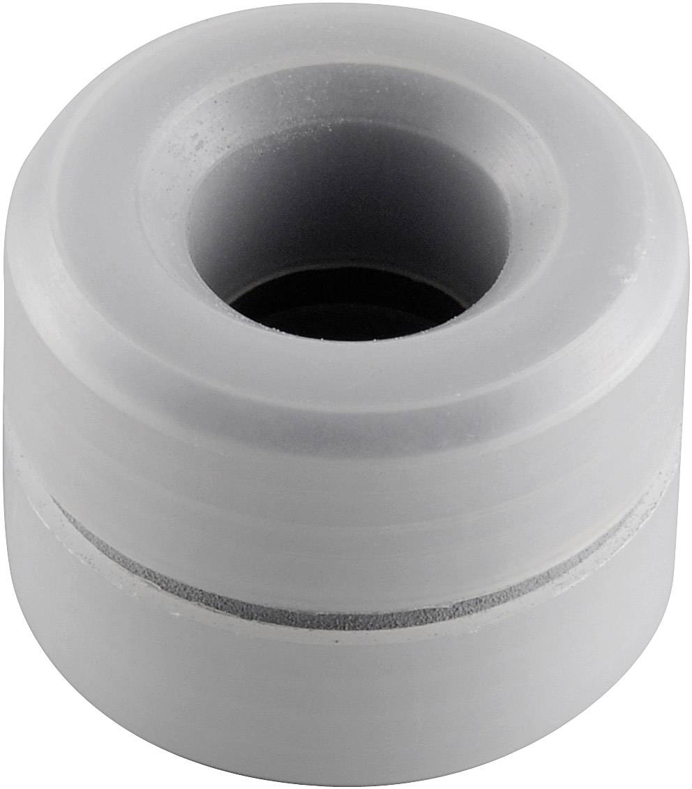 Szara, cylindryczna rolka plastikowa.