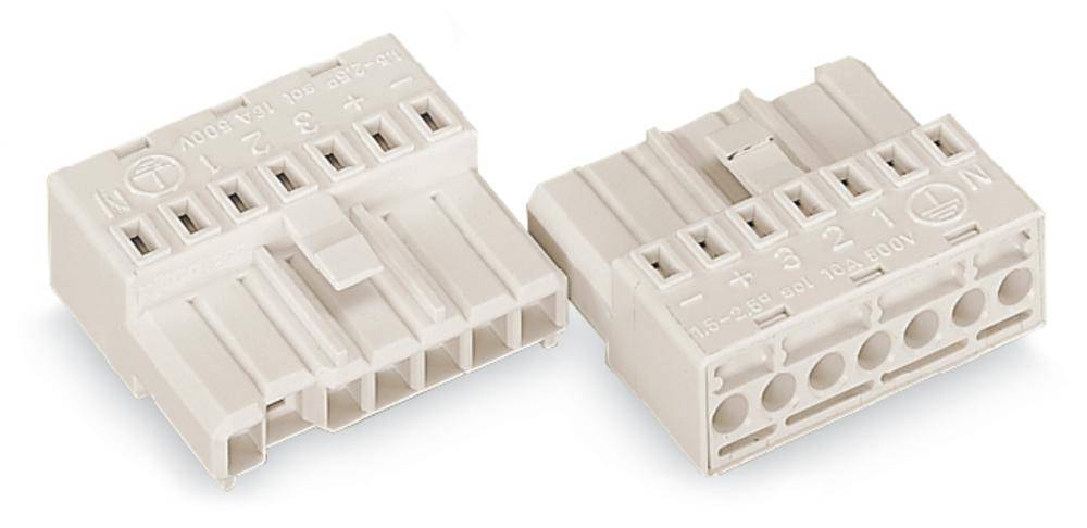 Złącze męskie bananowe stała: 1.5-2.5 mm² Ilość styków: 7 WAGO 267-501 50 szt. biały