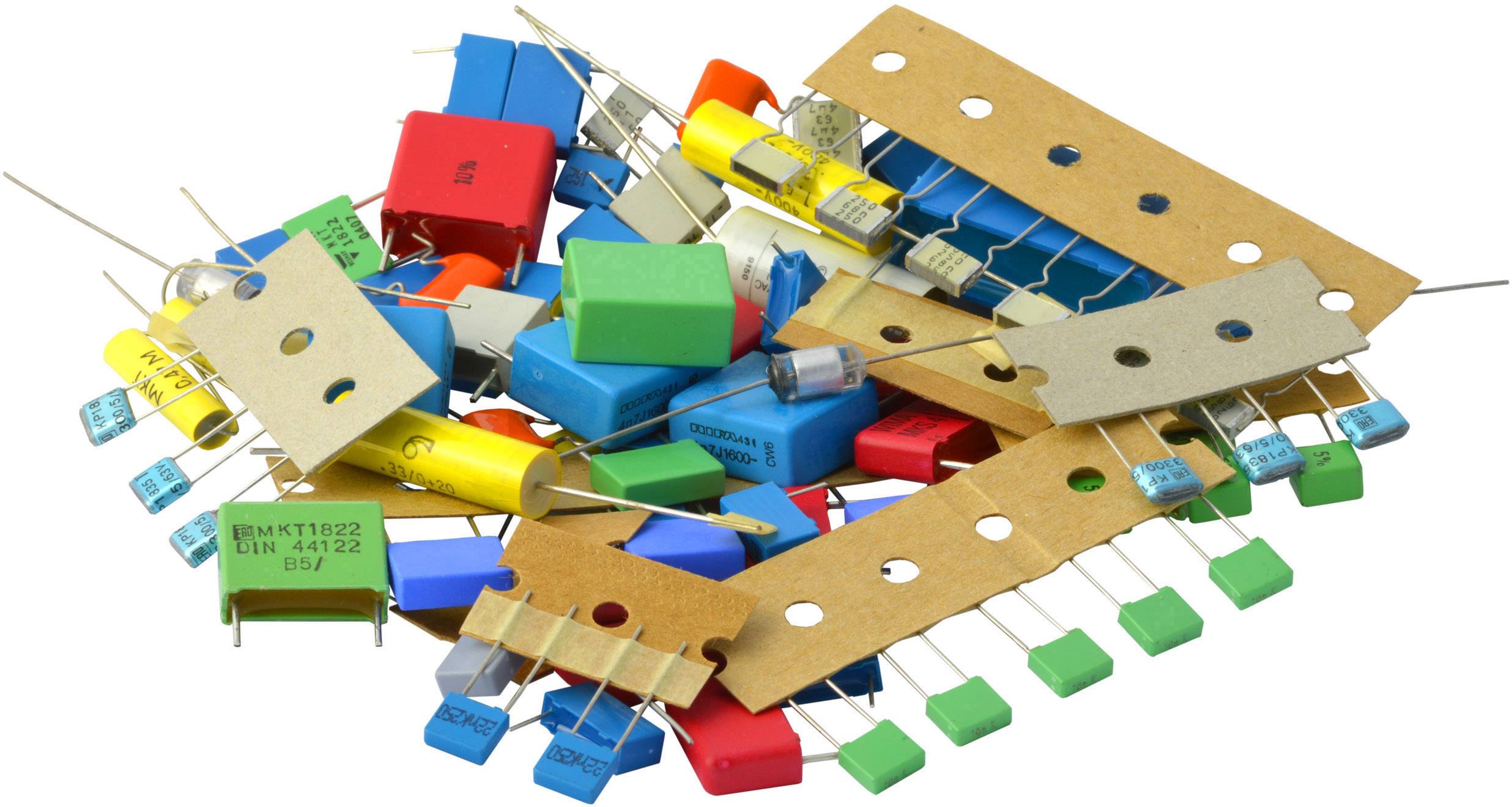 Набір поліефірних конденсаторів Kemo S052, 100 пФ - 0,47 мкФ, вміст: 100 шт.