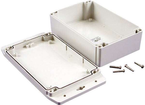 Obudowa uniwersalna Hammond Electronics, poliwęglan, szary błyszczący, (D x S x W) 180 x 120.79 x 62 mm, 1 szt.