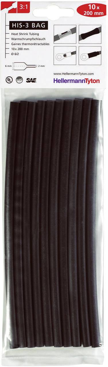Термоусадочна трубка HellermannTyton HIS-3-BAG-6/2-BK
