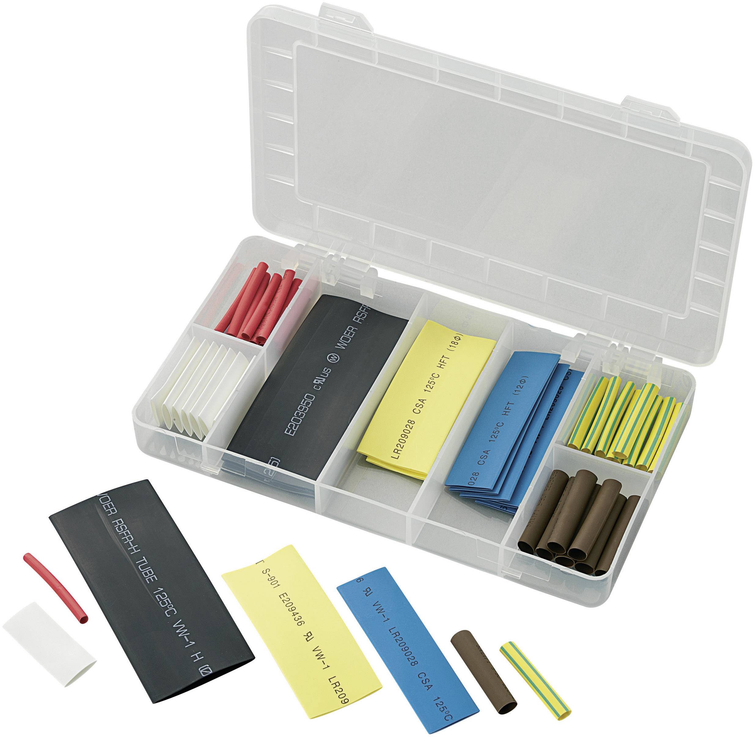 Комплект термоусадочних трубок TRU COMPONENTS 1565052, 2:1, 63 деталі