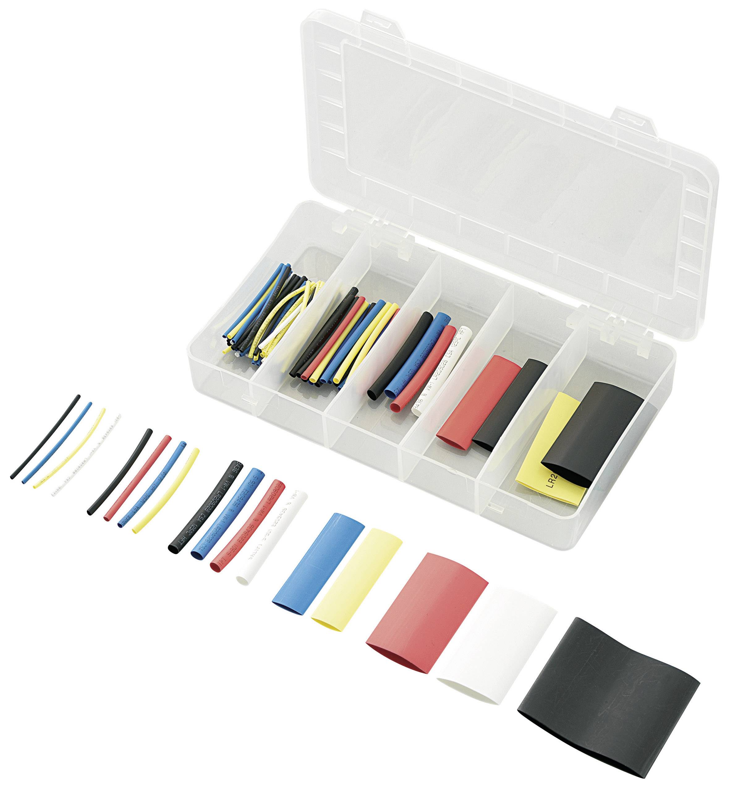 Комплект термоусадочних трубок TRU COMPONENTS 1566617 SUHT119-04C, 2:1, 119 деталей