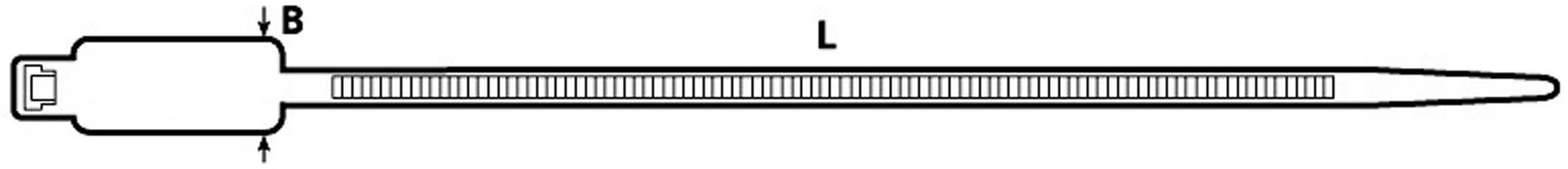 Rysunek pipety z oznaczonymi obszarami: obszar uchwytu 'B' i całkowita długość 'L'.
