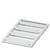 Biała plastikowa część z czterema poziomymi, regulowanymi półkami. Nadaje się do organizacji kabli lub małych przedmiotów.