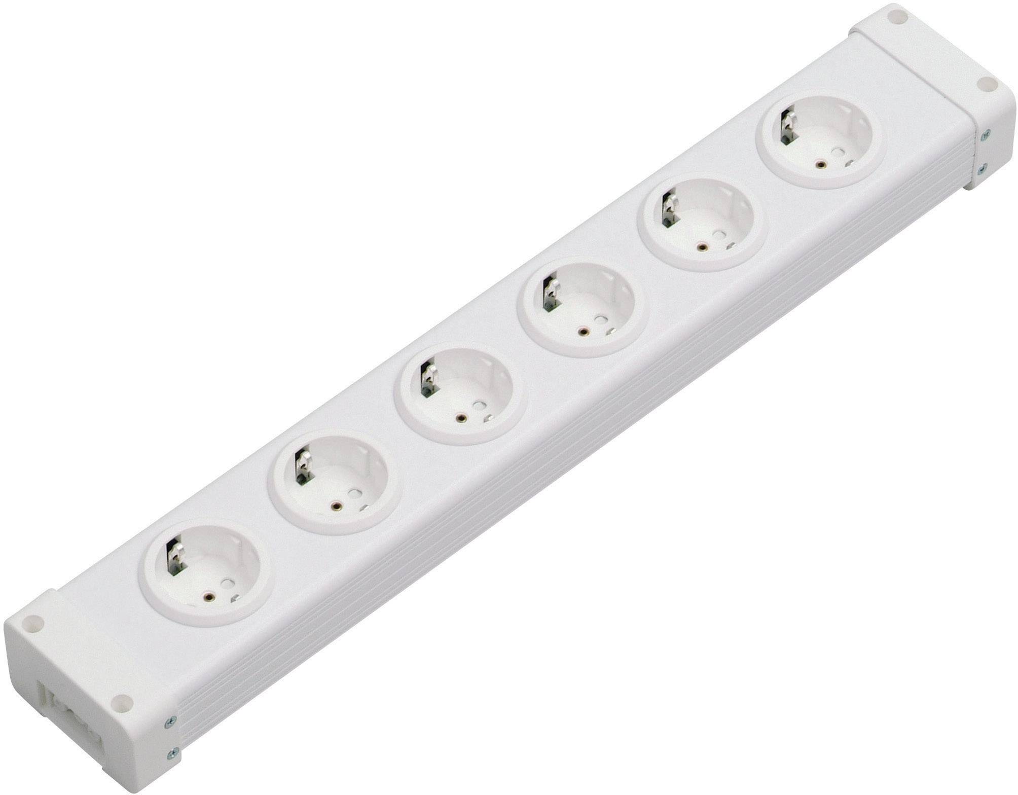 Подовжувач Ehmann Vario Combi, 5-розетковий, без вимикача, 3600 Вт, білий