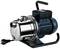 Stalowa pompa wodna z czarnym silnikiem elektrycznym i uchwytem do przenoszenia. Urządzenie posiada wtyczkę sieciową i stoi na stabilnej metalowej ramie.