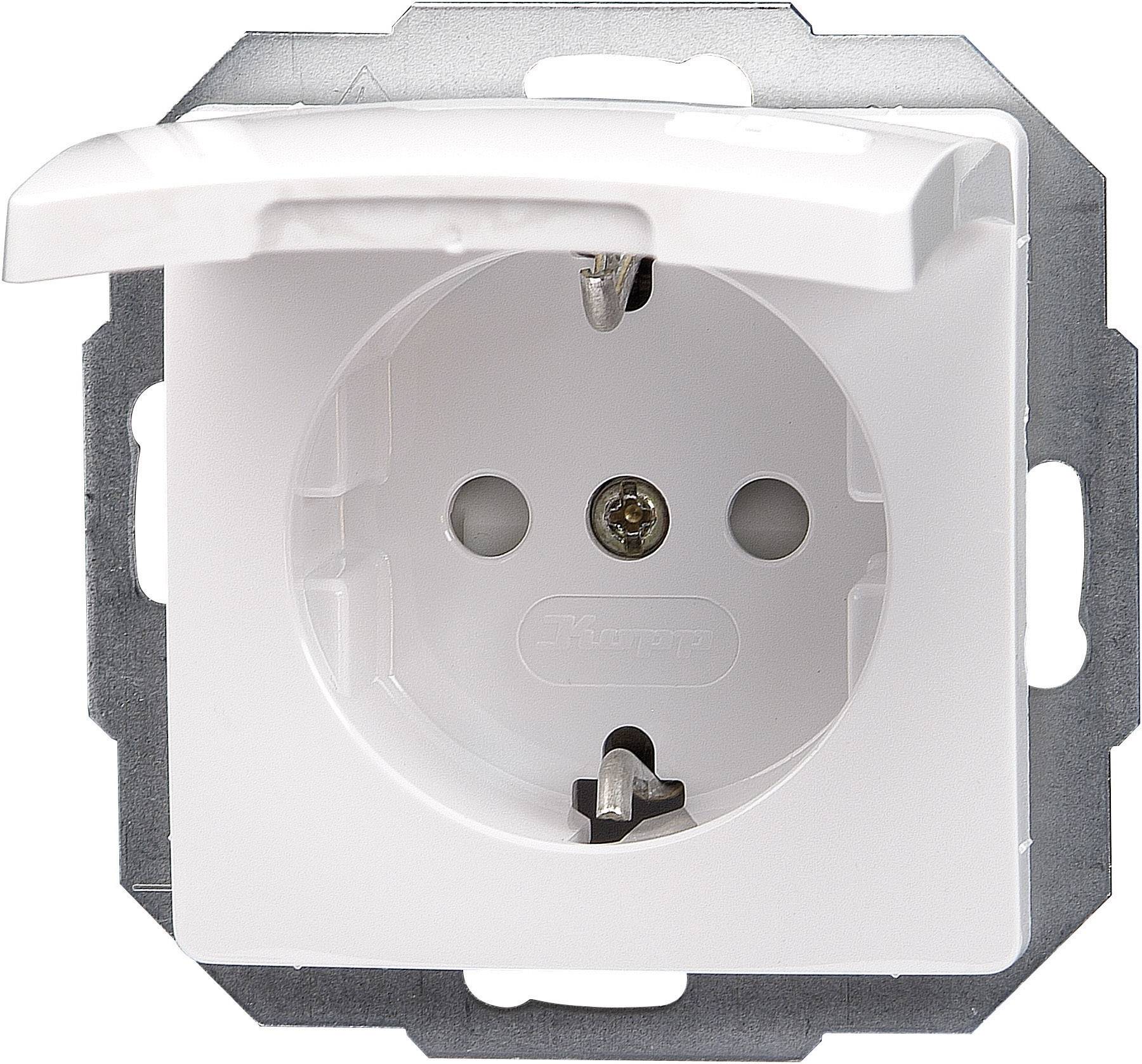 Кнопкова панель Kopp Розетка із заземленням Paris white 920802069 1 шт.