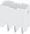 Biały elektryczny wtyk z wieloma stykami, odpowiedni do zastosowań przemysłowych.
