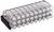 Wyświetlacz matrycowy LED z rozmieszczeniem diod w prostokątnej siatce, przeznaczony do wyświetlania tekstu lub prostych grafik.