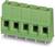 Zielony, pięciopinowy złącze do montażu na płytce drukowanej o znamionowym prądzie 8 A i napięciu 250 V.