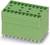 Zielony złącze wtykowe o prostokątnym kształcie z wieloma zaciskami przyłączeniowymi, odpowiednie do urządzeń elektronicznych i okablowania.