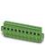 Zielony blok złączy z ośmioma stykami, ułożony w poziomie. Idealny do podłączeń elektrycznych w systemach sterowania.