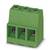 Zielony trójbiegunowy złącze wtykowe, kompatybilny z płytkami drukowanymi, do połączeń elektrycznych w zastosowaniach przemysłowych.
