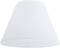 Biały abażur w kształcie stożka.