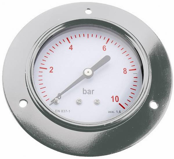 Manometr pneumatyczny panelowy ICH 304.40.10 0-10 BAR, fi40 mm, G 1/8