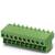 Zielony, prostokątny złącze z dziesięcioma zaciskami śrubowymi do elektrycznego połączenia przewodów.