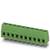 Zielony złącz wtykowy z ośmioma stykami, przeznaczony do montażu na płytkach drukowanych, stosowany w obwodach elektronicznych.