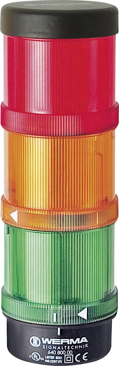 Sygnalizator świetlny przypominający semafor, składający się z trzech kolorowych modułów: czerwonego na górze, pomarańczowego pośrodku oraz zielonego na dole. Stosowany do wskazywania aktualnego statusu.