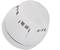 Biały czujnik dymu z otworami wentylacyjnymi, odpowiedni do montażu sufitowego w pomieszczeniach zamkniętych, urządzenie bezpieczeństwa do wczesnego wykrywania pożaru.