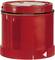 Czerwony cylindryczny element elektrotechniczny o gładkiej powierzchni, z pierścieniem uszczelniającym O-ring pośrodku, z teksturowaną krawędzią, prawdopodobnie przeznaczony do sygnalizacji świetlnej.